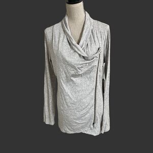 Warrior by Danica Patrick Gray and Gold zip up Asymmetrical Jacket Size …